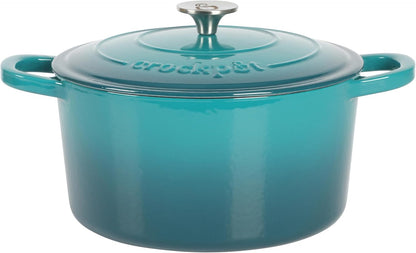 Crock-Pot 3 Quart Enameled Cast Iron Dutch Oven – Aqua (S282V)