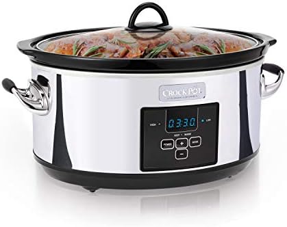 Crock-Pot 7 Quart Programmable Slow Cooker – Polished Platinum (S2LR5)