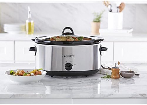 Crock-Pot 7 Quart Oval Manual Slow Cooker – Stainless Steel (S2JWW)
