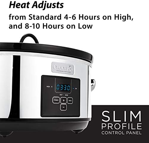 Crock-Pot 7 Quart Programmable Slow Cooker – Polished Platinum (S2T8T)