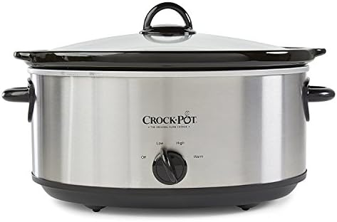 Crock-Pot 7 Quart Oval Manual Slow Cooker – Stainless Steel (S2JWW)