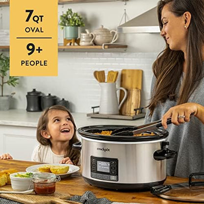 Crock-Pot 7 Quart Portable Programmable Slow Cooker with Timer (S2325)