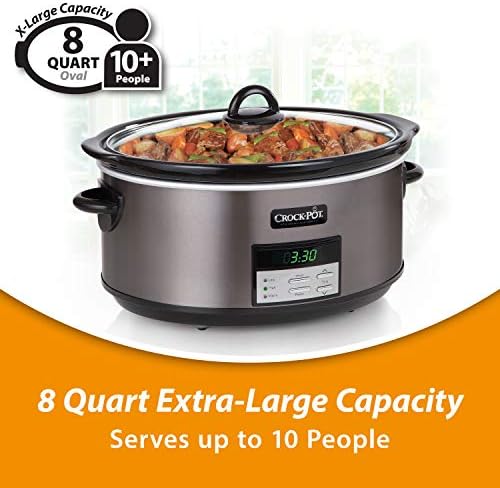 Crock-Pot 8 Quart Programmable Slow Cooker with Auto Warm (S2UBP)