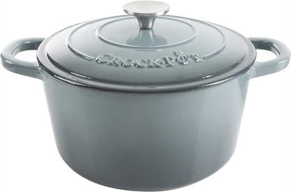 Crock-Pot 3 Quart Enameled Cast Iron Dutch Oven – Aqua (S282V)