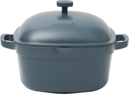 Crock-Pot 3 Quart Enameled Cast Iron Dutch Oven – Aqua (S282V)