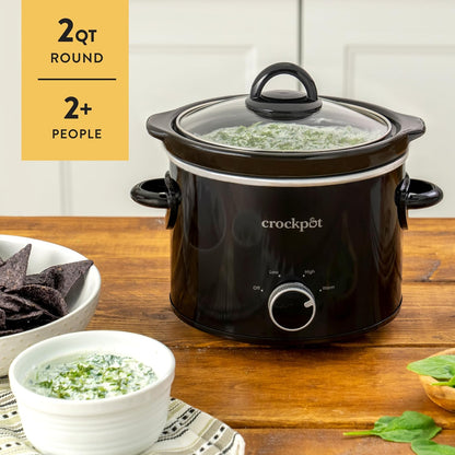 Crock-Pot 2 Quart Mini Slow Cooker – Classic Compact Cooker (S2BQU)